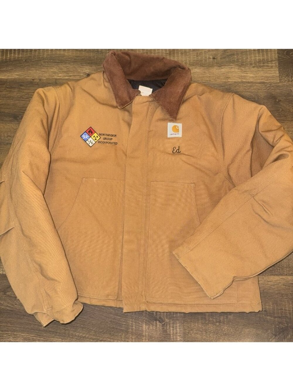 Carhartt J02 BRN Arctic Quilt Lined Jacket Men's 42 Large Brown